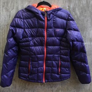 Lole packable down zip up in purple